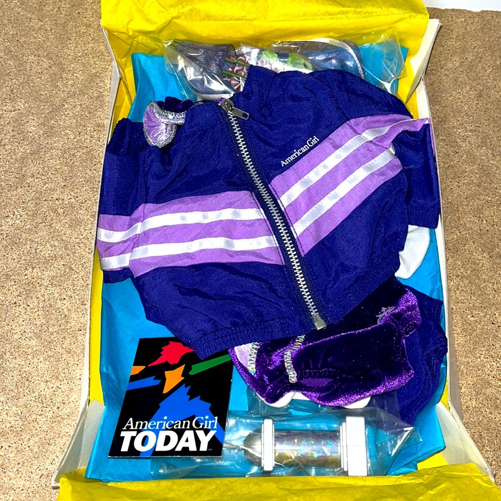 Vintage American Girl Gymnastics Outfit and Accessories